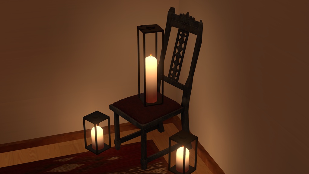 VRChat想定 キャンドルランプ