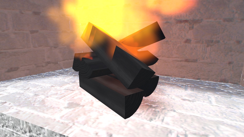 VRChat想定 暖炉