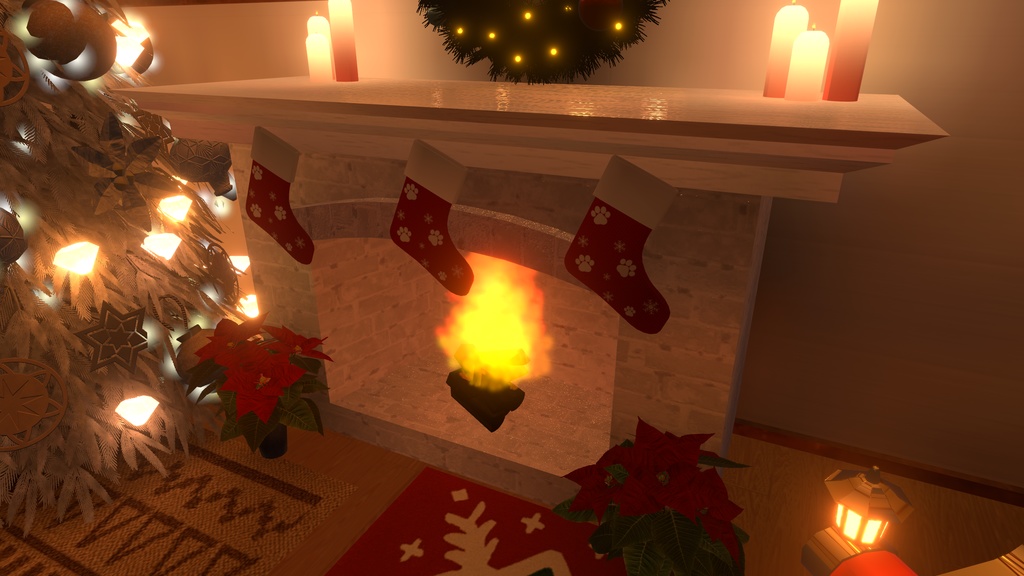 VRChat想定 暖炉