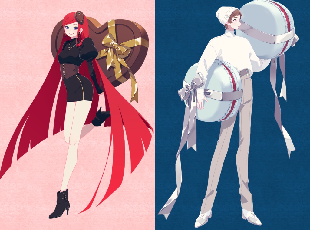 ポストカードセット【チョコ&マカロン】