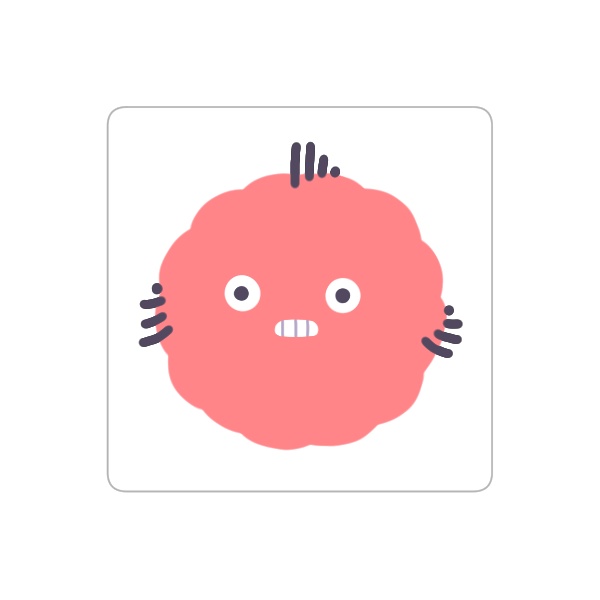 自立アクスタ【ふわふわなさかな・赤】