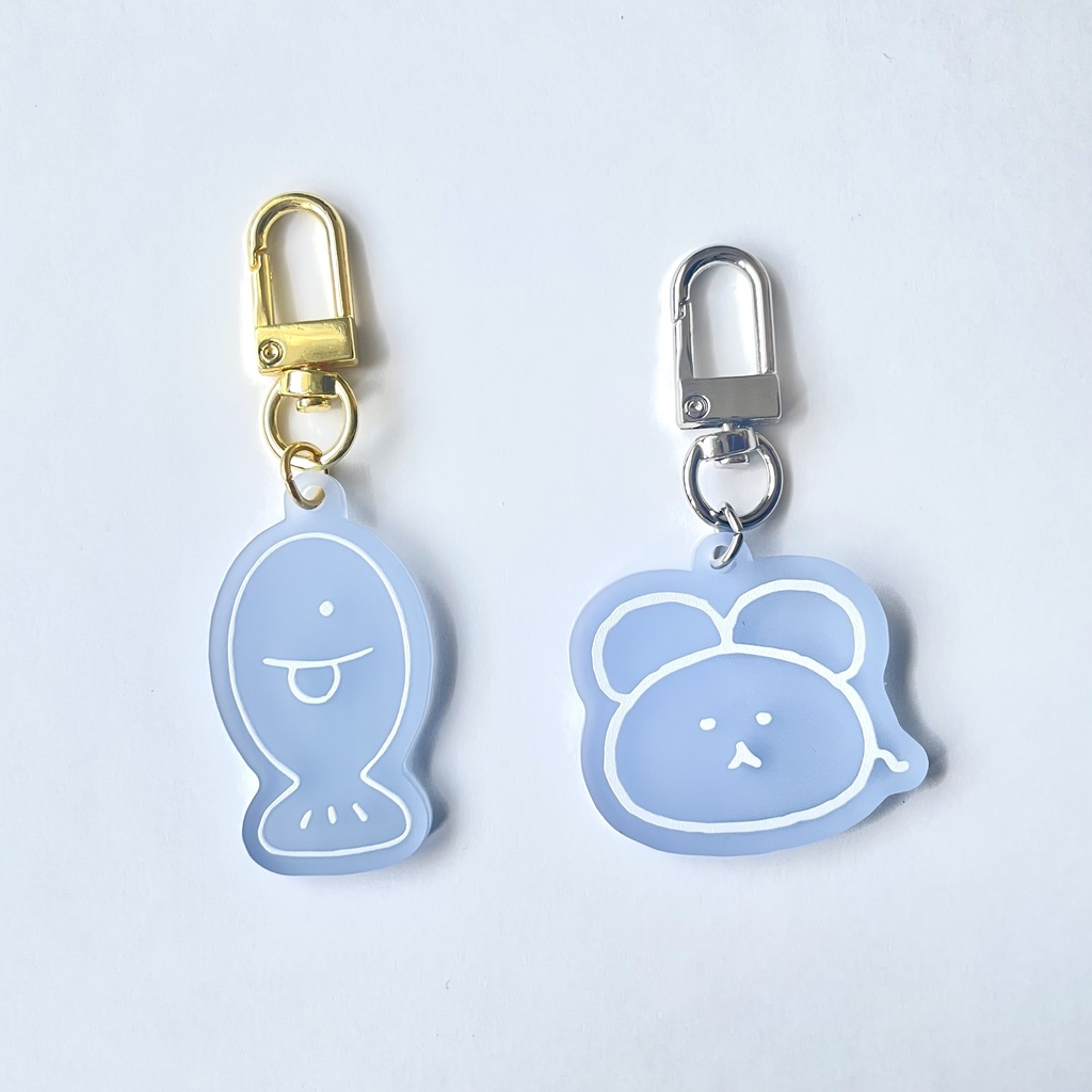 【アクキー】まゆげねこのお気に入りキーホルダー