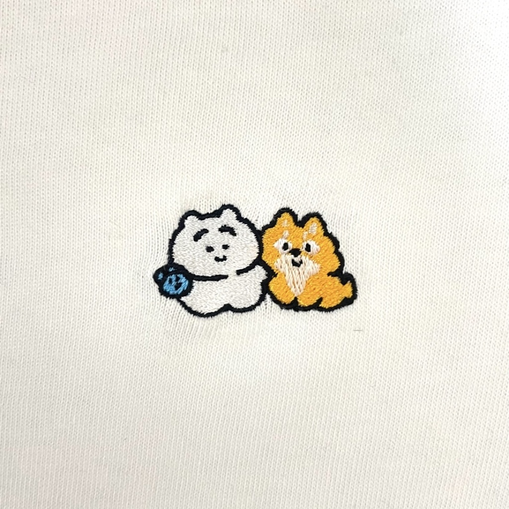 【刺繍ロンT】まゆげねこじょーじ