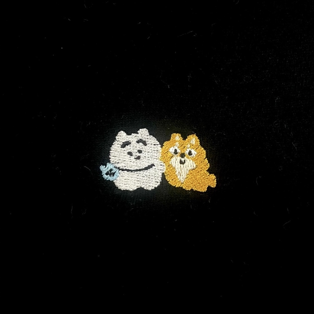 【刺繍ロンT】まゆげねこじょーじ