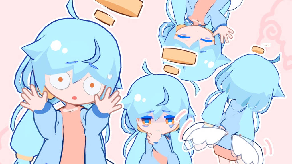 オリジナル3Dモデル「ねぶそく でびこ」VRMファイル