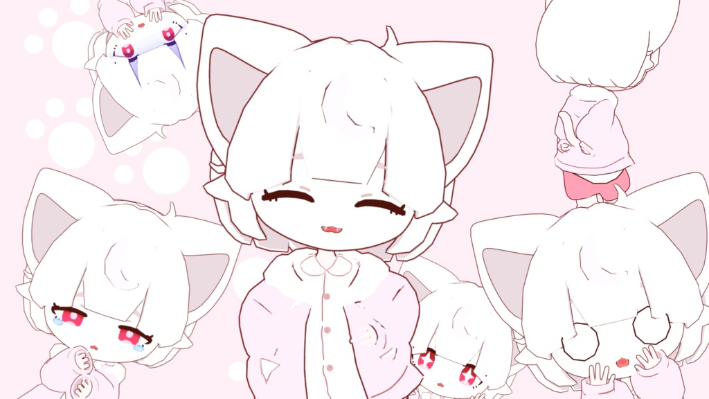 オリジナル3Dモデル「のらの なの」VRMファイル