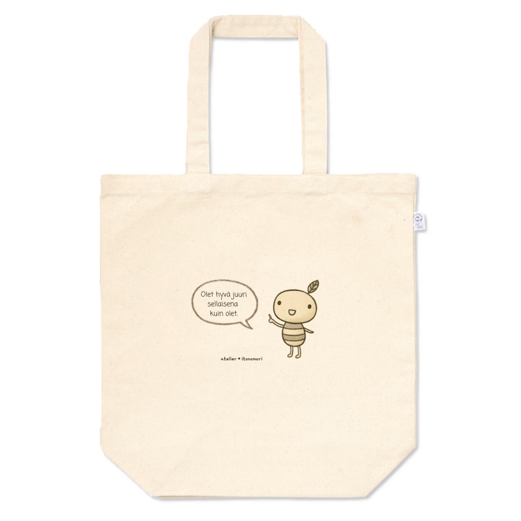 atelier*itoの森オリジナルトートバック「conoriのことだま〝あなたはあなたのままでいい〟」