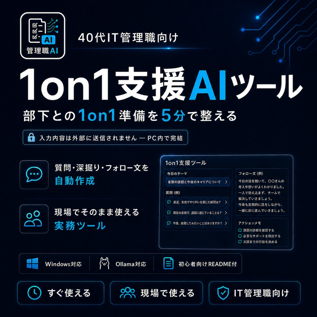 IT管理職のための1on1支援AIツール