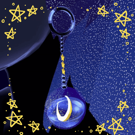 New moon Earings with wobble water