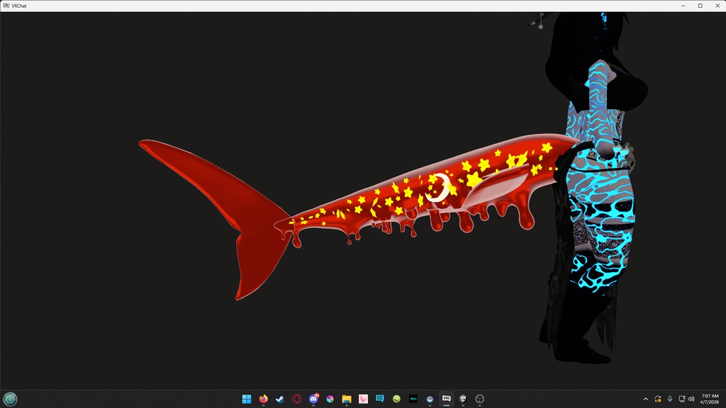Slime moon shark tail (VRCHAT TAIL)