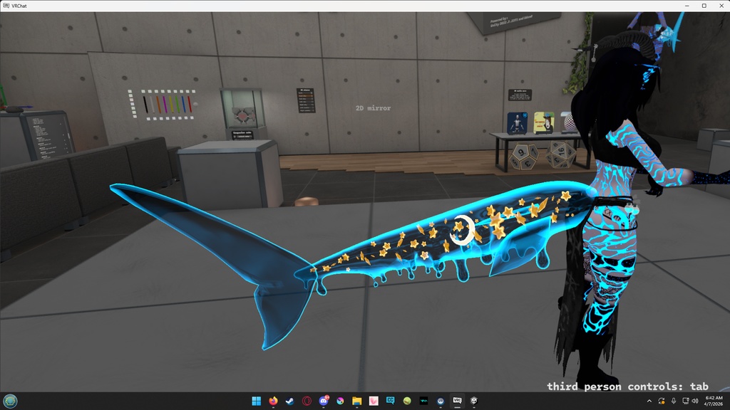 Slime moon shark tail (VRCHAT TAIL)