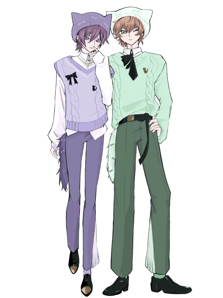 猫コーデなアクリルスタンド