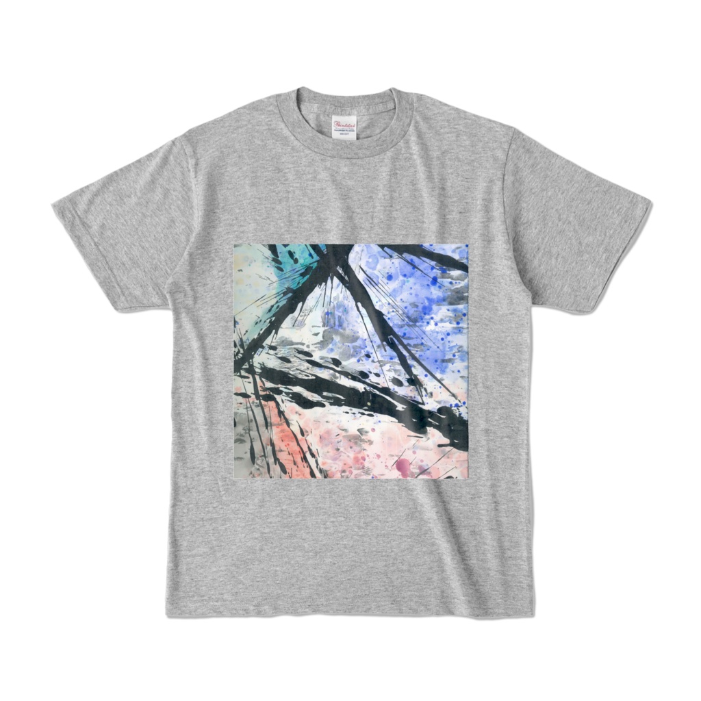 アートTシャツ A 杢グレー