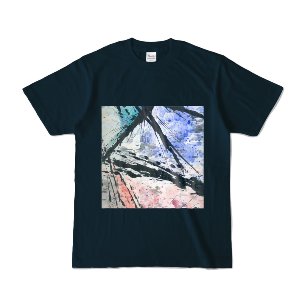 アートTシャツ A ネイビー