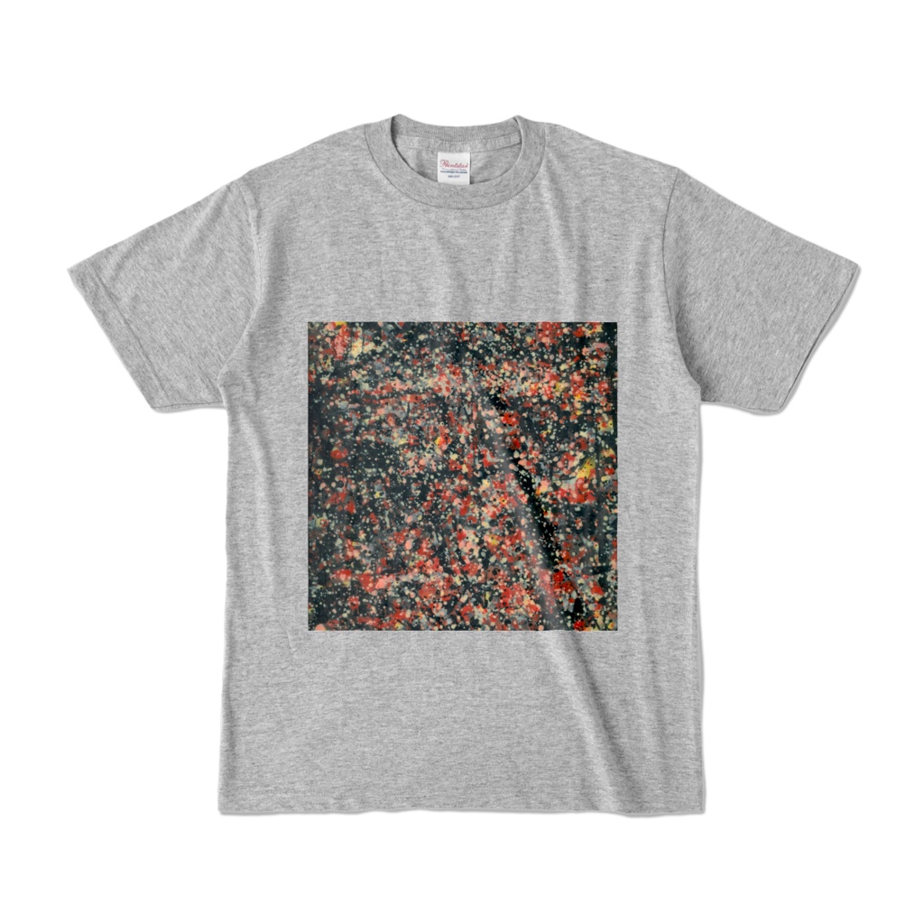 アートTシャツ C  杢グレー