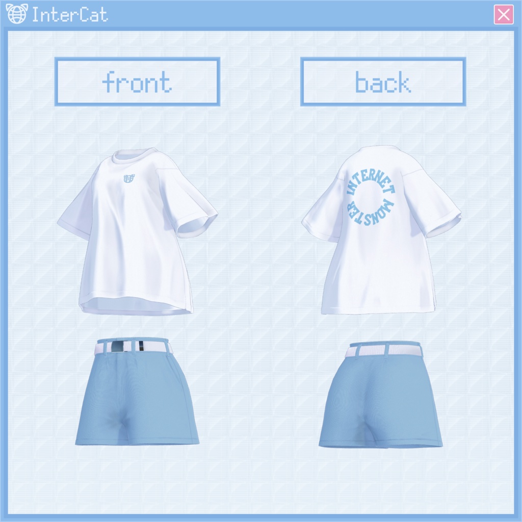 【7アバター対応】Tシャツ&ショートパンツ (Tshirts & ShortPants)