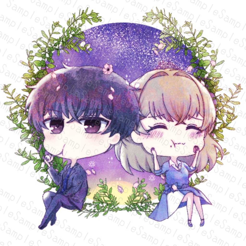 アクリルキーホルダー～花より団子～