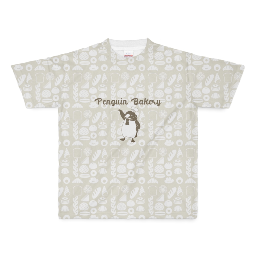 パンだらけペンギンtシャツ
