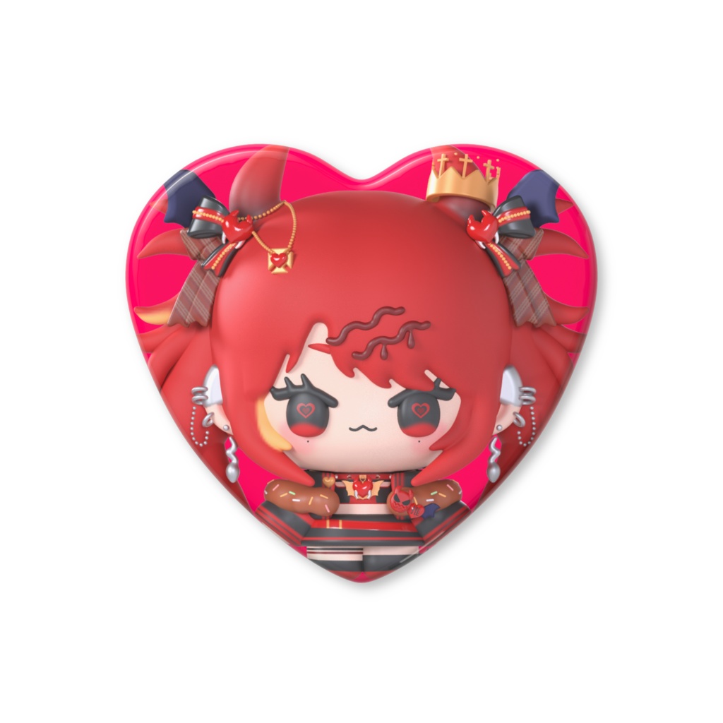 VIVA♥魔王爆誕2026ハート型缶バッジ❣