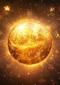 《黄金の扉と満月の滝 開運幻想画》5点セット