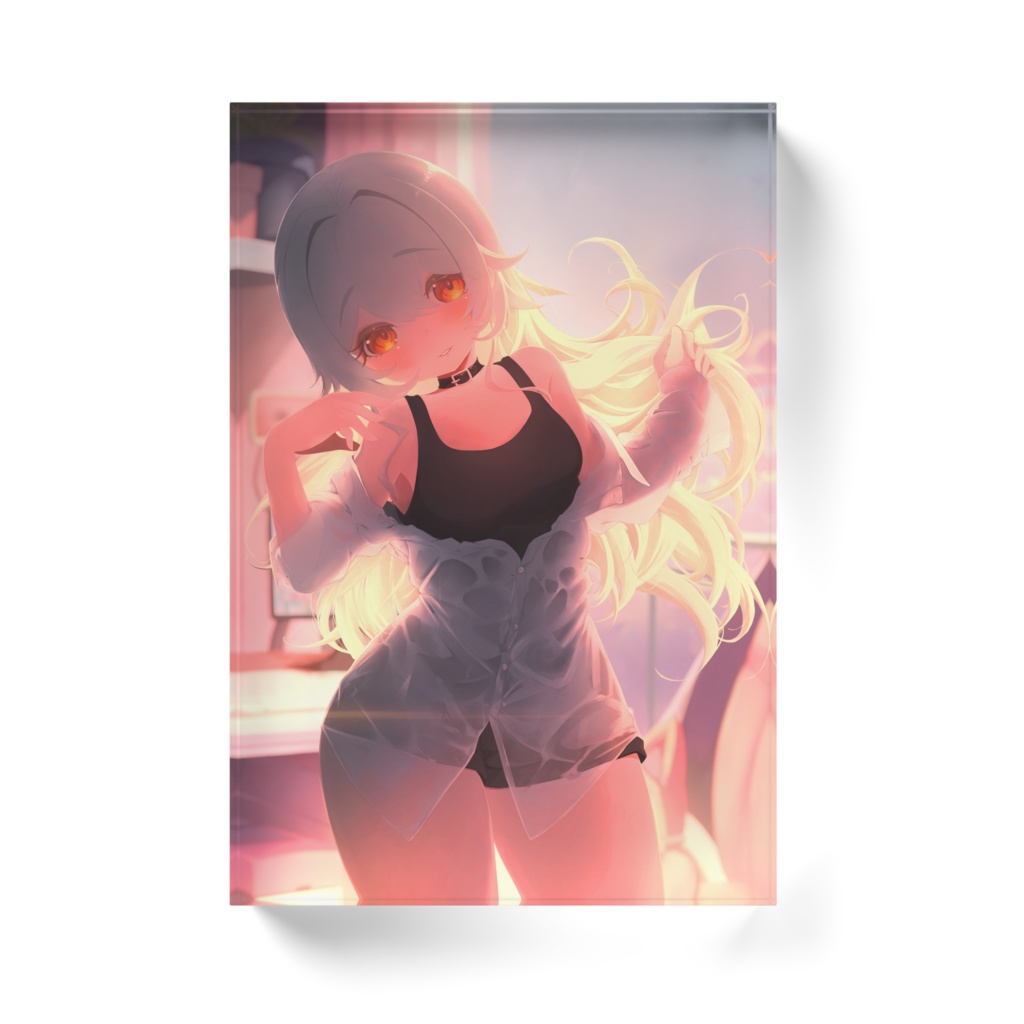 アクリルブロック【しろがねめいる】