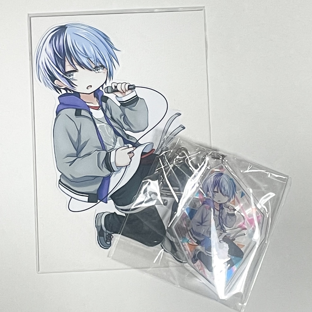 プロセカ 青柳冬弥 -アクリルキーホルダー + ステッカー セット