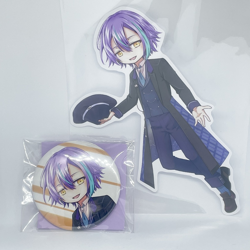 プロセカ 神代類 - 缶バッジ + ステッカー セット