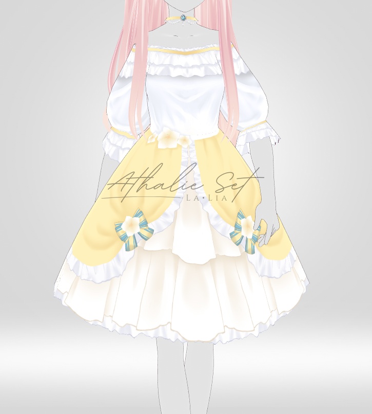 【VRoid正式版】Athalie Set (クラシックなドレスと靴 | Classical Dress & Shoes)