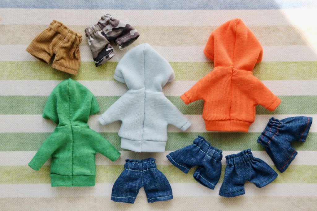 【オビツ11】長袖パーカー&ハーフパンツ