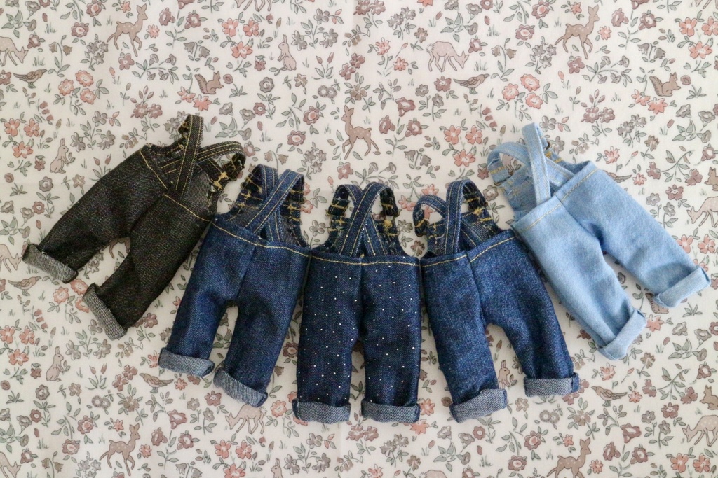 【オビツ11】デニム生地サロペット