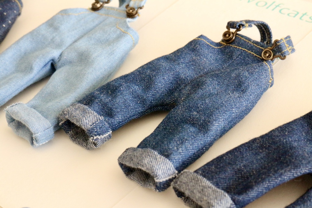 【オビツ11】デニム生地サロペット