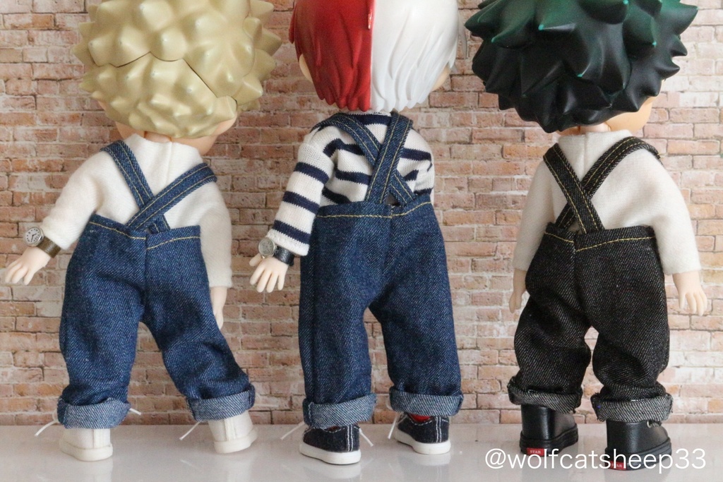 【オビツ11】デニム生地サロペット