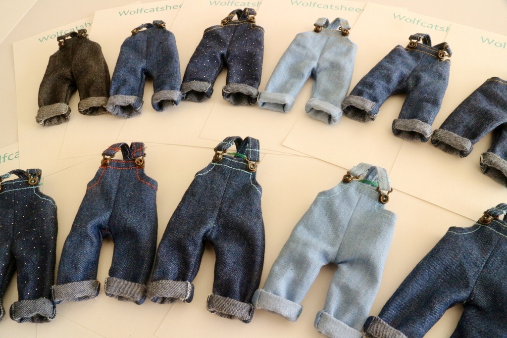 【オビツ11】デニム生地サロペット