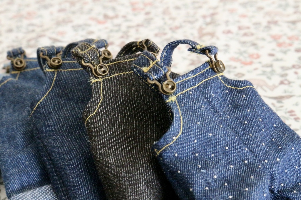 【オビツ11】デニム生地サロペット