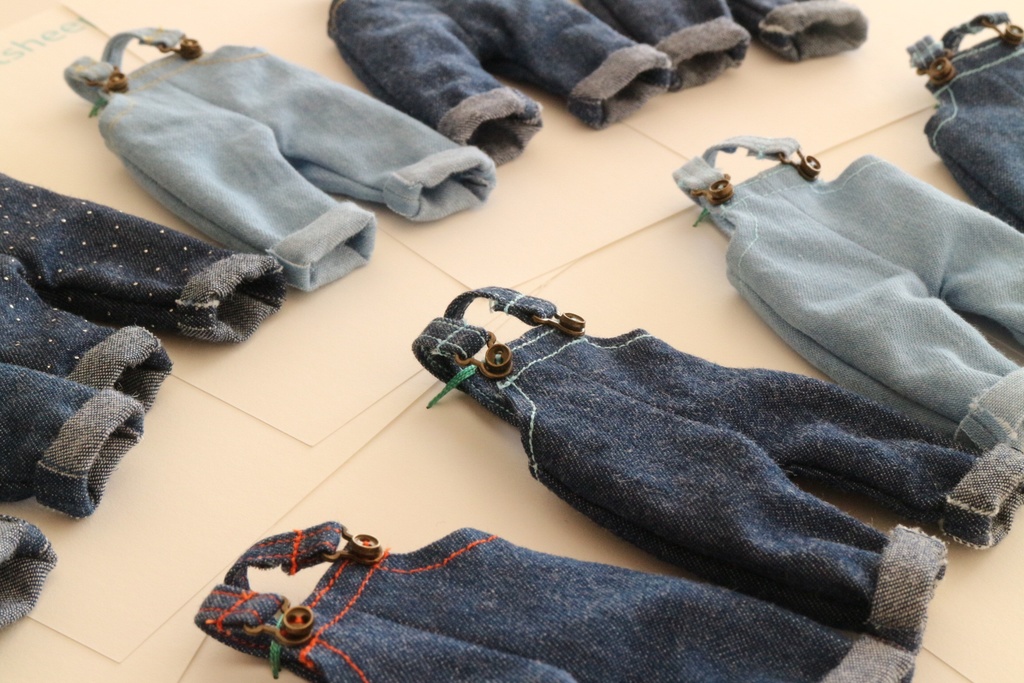 【オビツ11】デニム生地サロペット