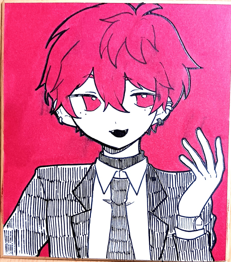 赤村ショウマ色紙