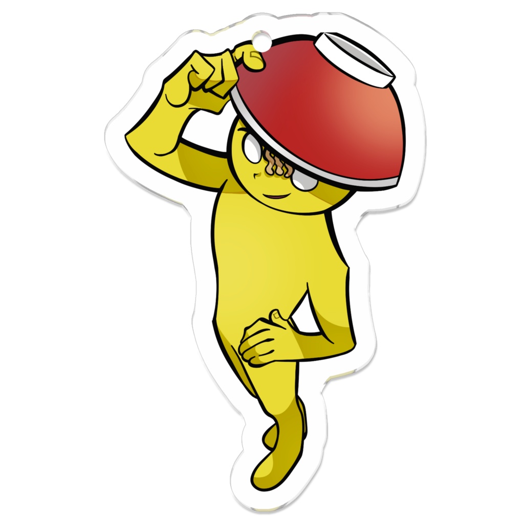 こってりライスアクリルキーホルダー登録者1000人記念 裸Ver.