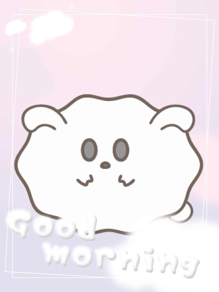 ☁️ふわふわゆめかわ☁️ おはよう素材