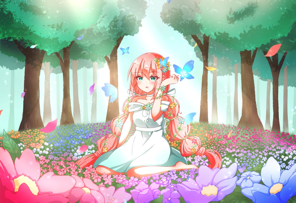 七彩の花畑