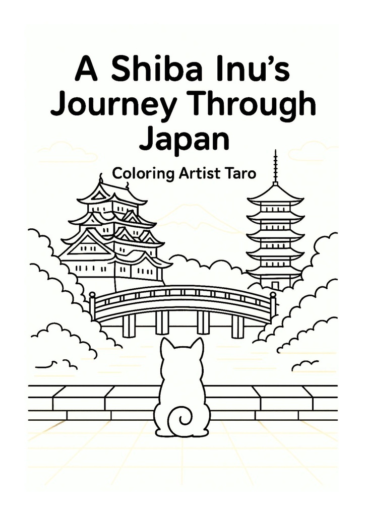 [Coloring Book PDF] A Shiba Inu’s Journey Through Japan(Kids Edition)