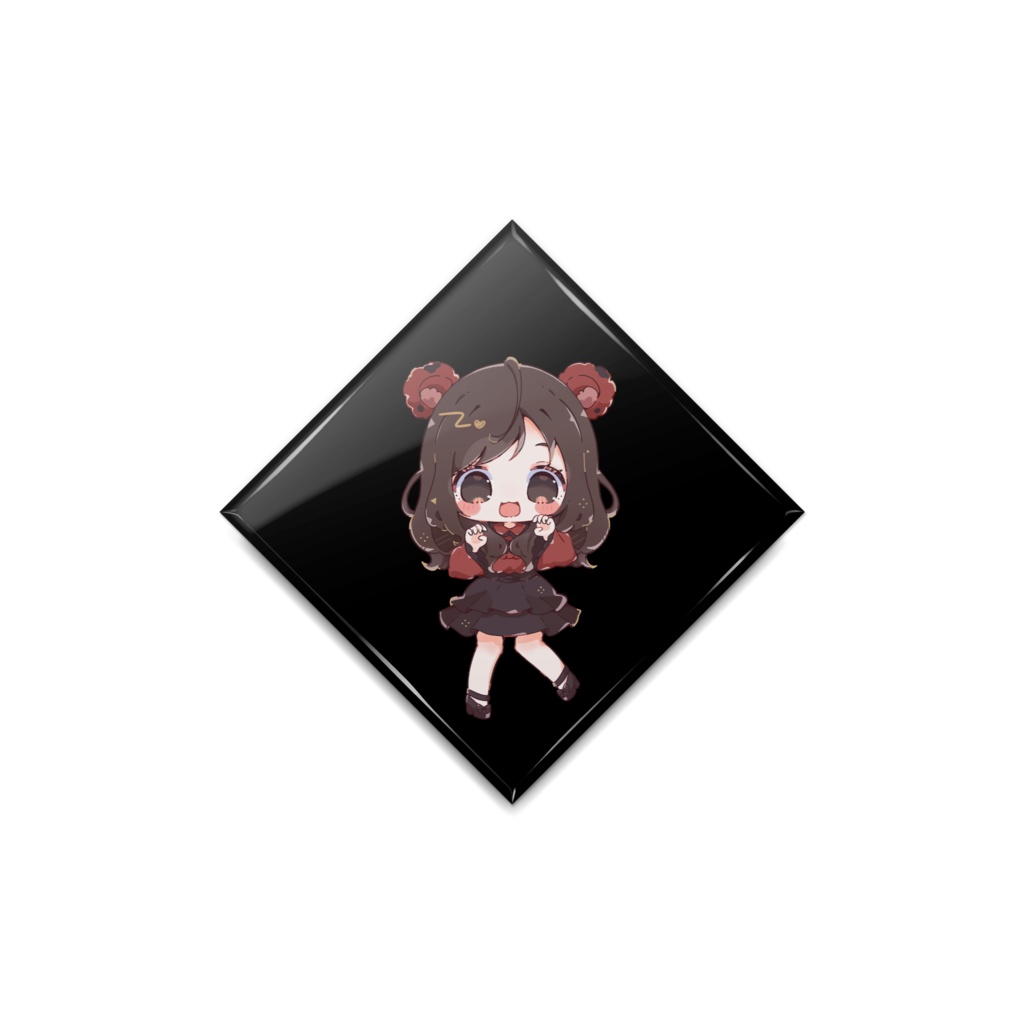 ひし形缶バッチ🐻