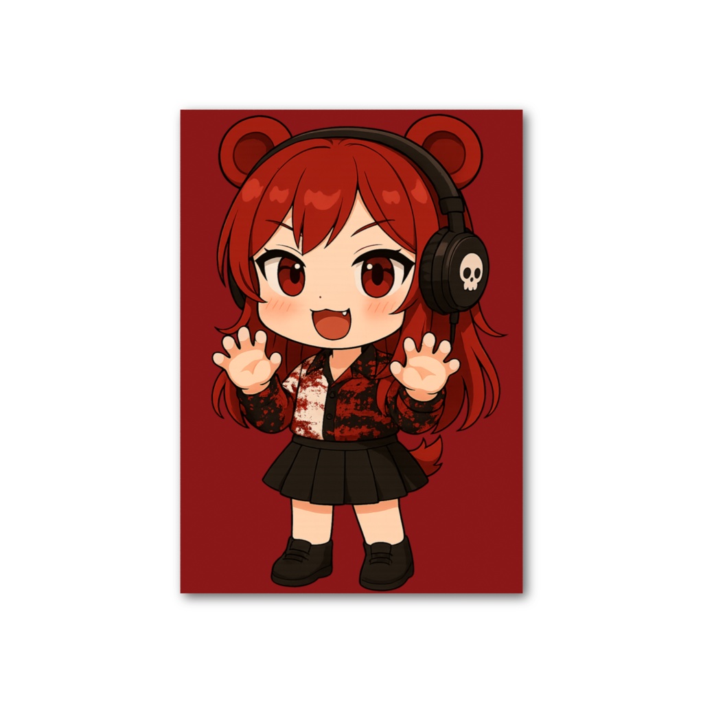 熊霚赤シャツ　フォト風カード
