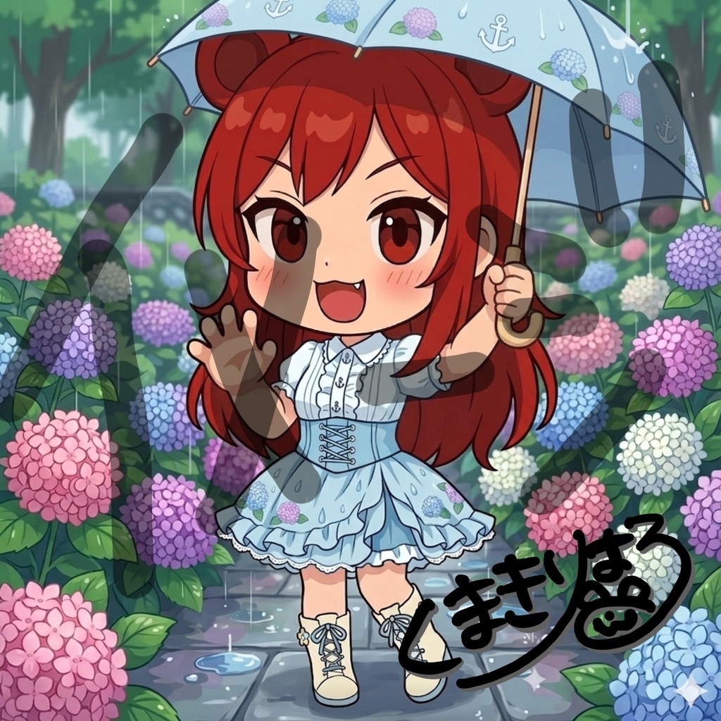 雨の日チェキ風カード