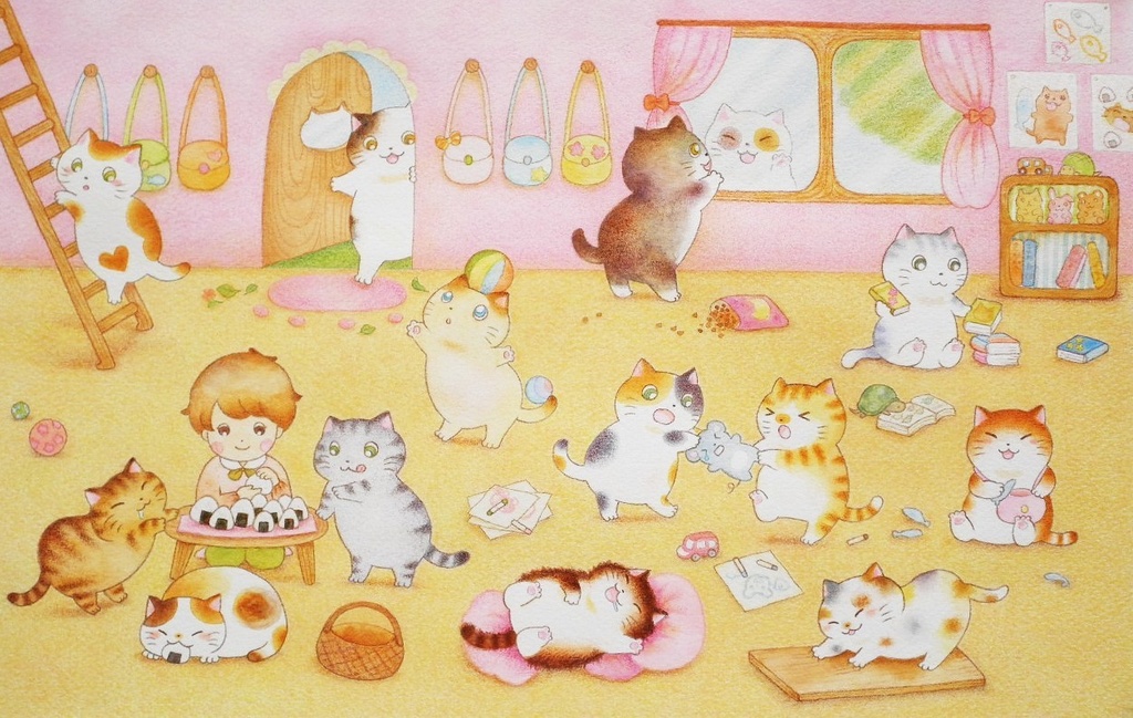 ねこのようちえん　おでかけのじゅんび