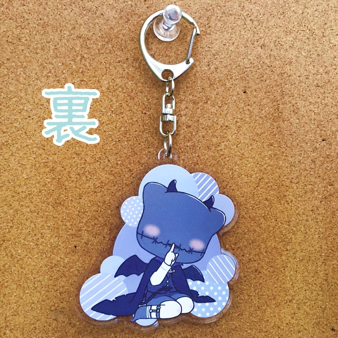 【天使・小悪魔ロビー】両面アクリルキーホルダー【泣き虫】