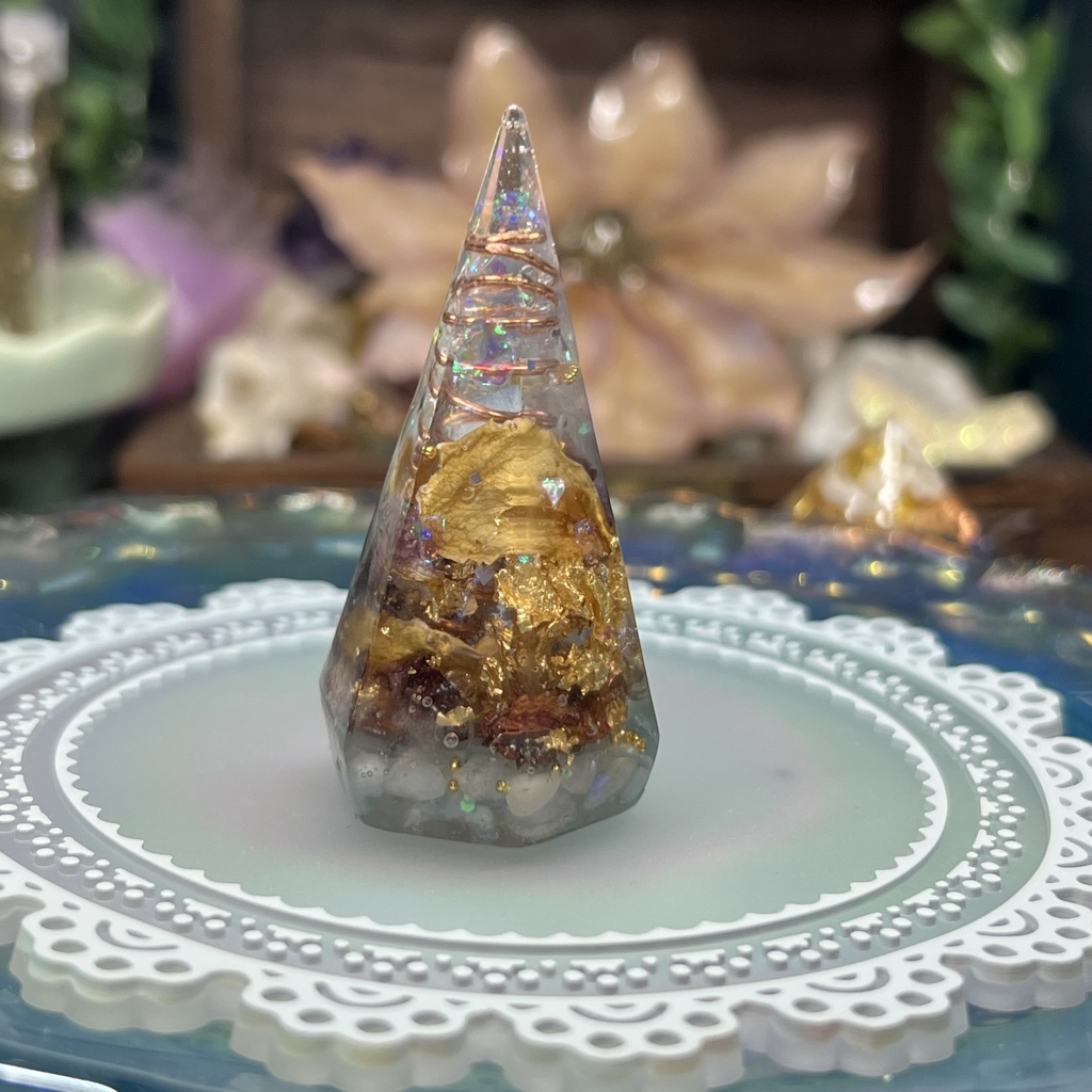 【NorthernLights】コーン型 オルゴナイト風オブジェ -2024FW-