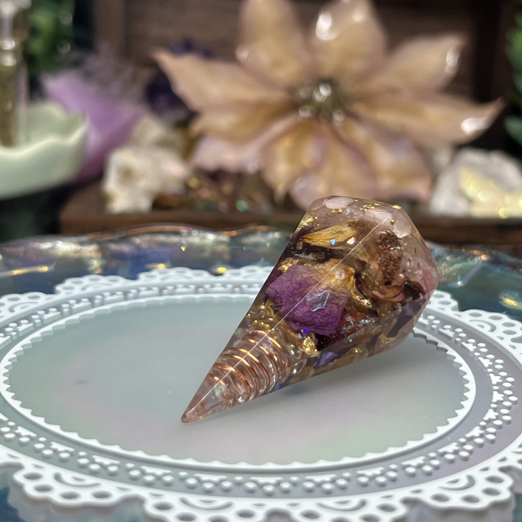 【NorthernLights】コーン型 オルゴナイト風オブジェ -2024FW-