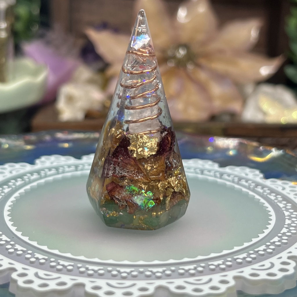 【NorthernLights】コーン型 オルゴナイト風オブジェ -2024FW-