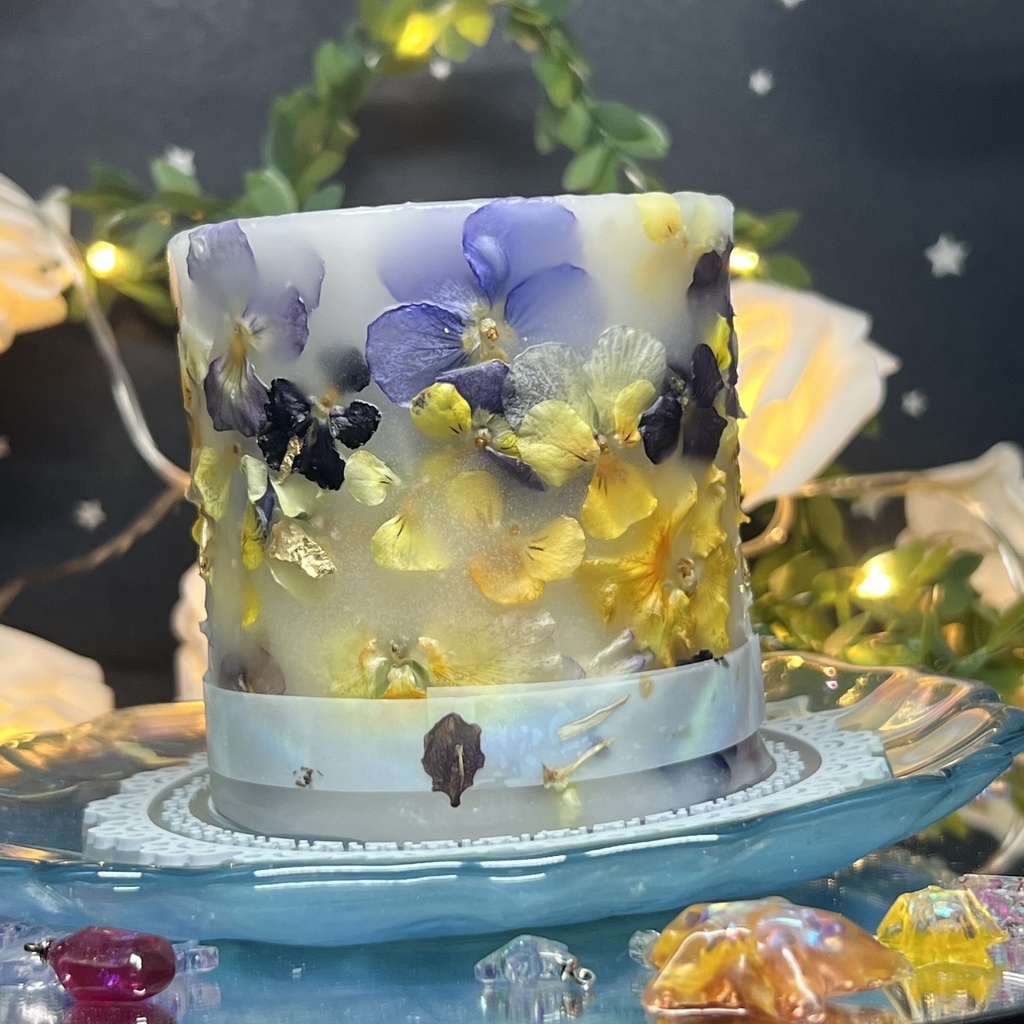 【マイガーデン】LEDキャンドル専用ボタニカルランタン -2025SP-