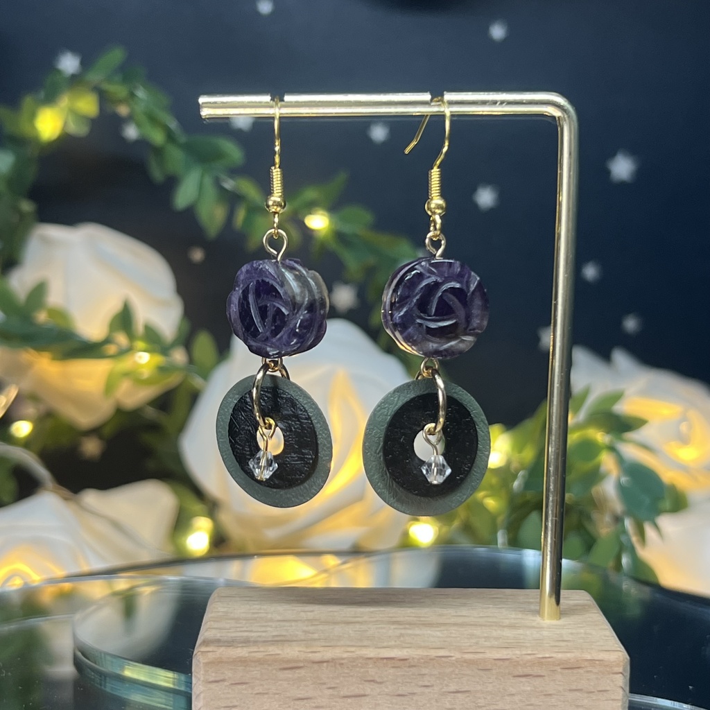 【プラネテス】アメジストローズのピアス